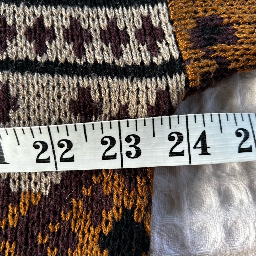 Vintage Grandpa Sweater Eclectic Grandpa Dad 90s Preppy Southwestern Aztec - Picture 9 of 10